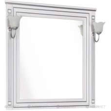 Зеркало 90х96,3 см белый серебряная патина Aquanet Паола 00181769