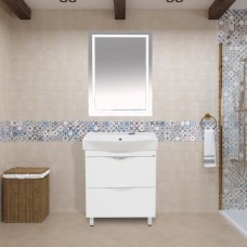 2 Неон - Зеркало LED  600х800 сенсор на корпусе (двойная подсветка)