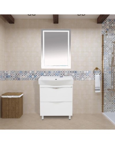 2 Неон - Зеркало LED  600х800 сенсор на корпусе (двойная подсветка)