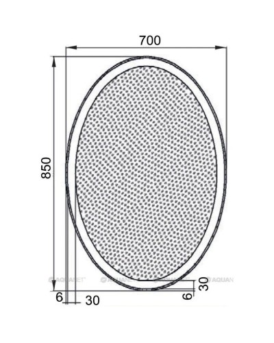Зеркало с подсветкой 70х85 см Aquanet Комо 00196668