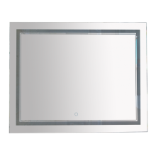 2 Неон - Зеркало LED 1000х800 сенсор на зеркале (двойная подсветка)