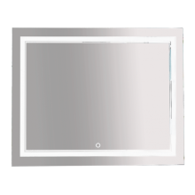 2 Неон - Зеркало LED 1000х800 сенсор на зеркале (двойная подсветка)