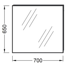 Зеркало Jacob Delafon Odeon Up 70 EB1082-NF подвесное