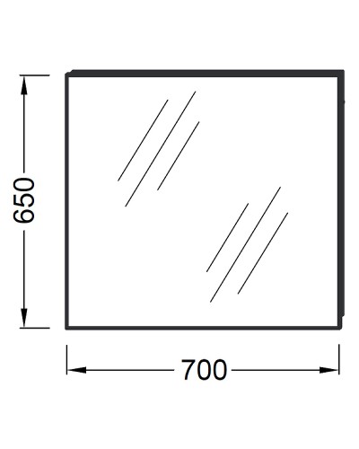 Зеркало Jacob Delafon Odeon Up 70 EB1082-NF подвесное