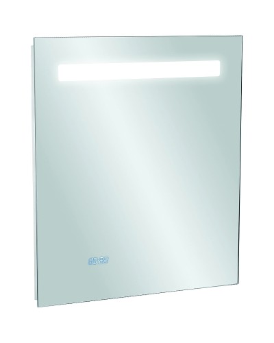 Зеркало Jacob Delafon Rythmik Formilia 55 EB1158-NF с подсветкой с часами, подогревом и ИК-выключателем