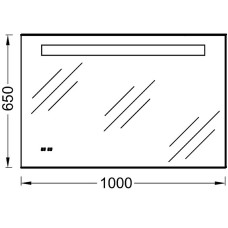 Зеркало Jacob Delafon Rythmik Formilia 100 EB1161-NF с подсветкой с часами, подогревом и ИК-выключателем