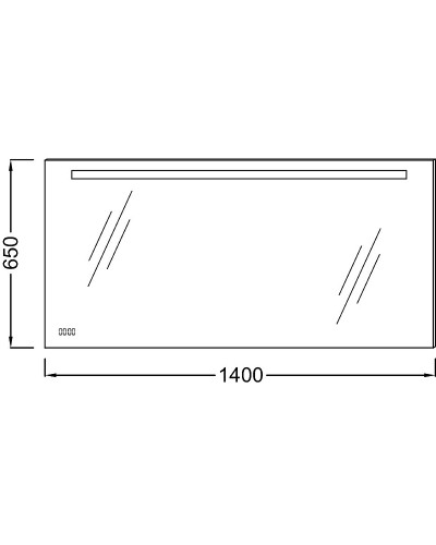 Зеркало Jacob Delafon 140 EB1165-NF с подсветкой с часами, подогревом и ИК-выключателем