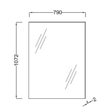 Зеркало Jacob Delafon Struktura 80 EB1209-NF подвесное