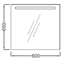 Зеркало Jacob Delafon Parallel 60 EB1411-NF с подсветкой с подогревом и ИК-выключателем