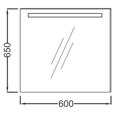 Зеркало Jacob Delafon Parallel 60 EB1411-NF с подсветкой с подогревом и ИК-выключателем