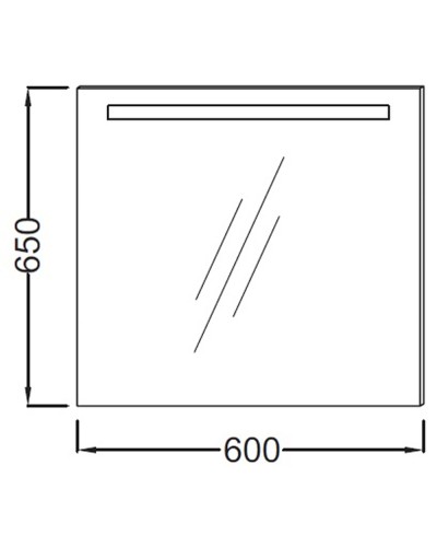 Зеркало Jacob Delafon Parallel 60 EB1411-NF с подсветкой с подогревом и ИК-выключателем