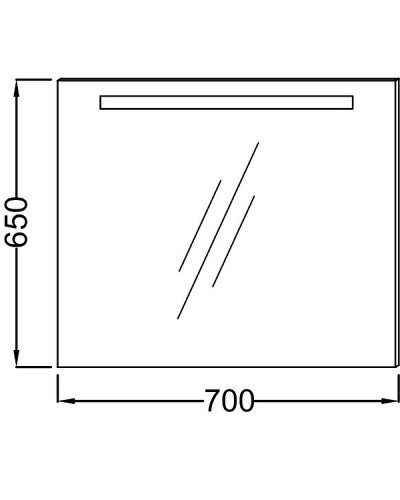 Зеркало Jacob Delafon Parallel 70 EB1412-NF с подсветкой с подогревом и ИК-выключателем