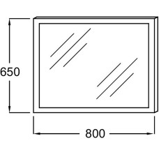 Зеркало Jacob Delafon 80 EB1441-NF с подсветкой с подогревом и ИК-выключателем