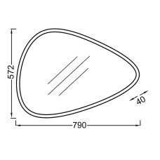 Зеркало Jacob Delafon Nouvelle Vague 80 EB3049-NF с подсветкой с подогревом и ИК-выключателем