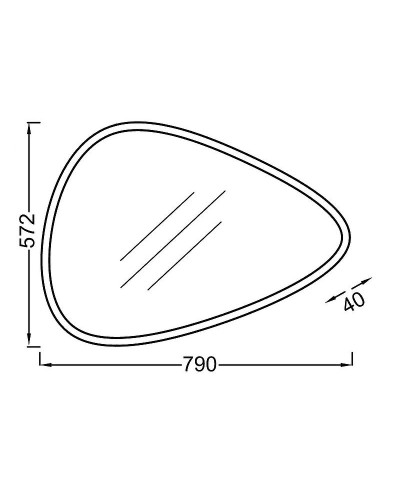 Зеркало Jacob Delafon Nouvelle Vague 80 EB3049-NF с подсветкой с подогревом и ИК-выключателем