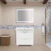 2 Неон - Зеркало LED 1000х800 сенсор на зеркале (двойная подсветка)