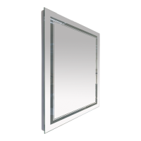 2 Неон - Зеркало LED 1000х800 сенсор на корпусе (двойная подсветка)