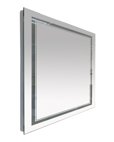 2 Неон - Зеркало LED 1200х800 клавишный выключатель (двойная подсветка)