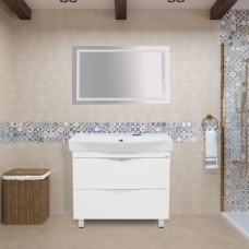 2 Неон - Зеркало LED 1200х800 клавишный выключатель (двойная подсветка)