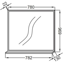 Зеркало Jacob Delafon Vivienne 80 EB1597-E52 с полкой Дуб табак