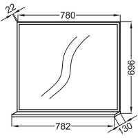 Зеркало Jacob Delafon Vivienne 80 EB1597-N18 с полкой Белое