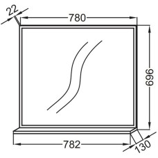 Зеркало Jacob Delafon Vivienne 80 EB1597-N18 с полкой Белое
