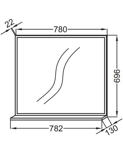Зеркало Jacob Delafon Vivienne 80 EB1597-N18 с полкой Белое