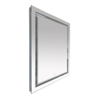 2 Неон - Зеркало LED 1200х800 сенсор на зеркале / часы (двойная подсветка)