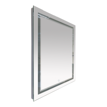 2 Неон - Зеркало LED 1200х800 сенсор на зеркале / часы (двойная подсветка)