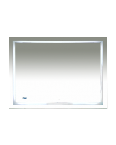 2 Неон - Зеркало LED 1200х800 сенсор на зеркале / часы (двойная подсветка)