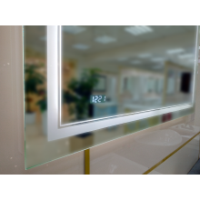 2 Неон - Зеркало LED 1200х800 сенсор на зеркале / часы (двойная подсветка)