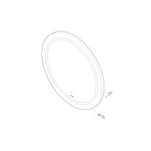 Зеркало AM.PM X-Joy 77 M85AMOX0801WG с сенсорным выключателем