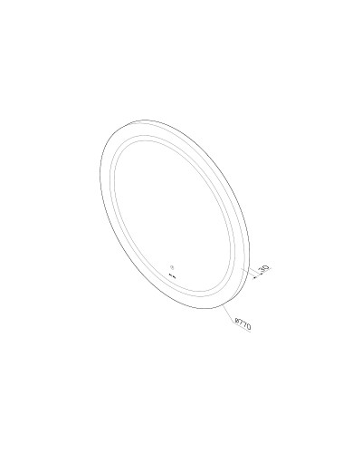 Зеркало AM.PM X-Joy 77 M85AMOX0801WG с сенсорным выключателем