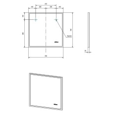 Зеркало Velvex Klaufs Media 70 zkKLA.me.70.al с подсветкой с подогревом и сенсорным выключателем