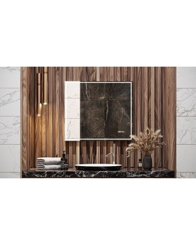 Зеркало Velvex Klaufs Media 80 zkKLA.me.80.al с подсветкой с подогревом и сенсорным выключателем