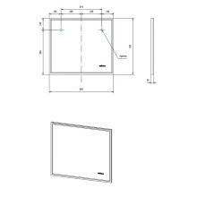 Зеркало Velvex Klaufs Media 80 zkKLA.me.80.al с подсветкой с подогревом и сенсорным выключателем