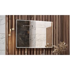 Зеркало Velvex Klaufs Media 100 zkKLA.me.100.al с подсветкой с подогревом и сенсорным выключателем