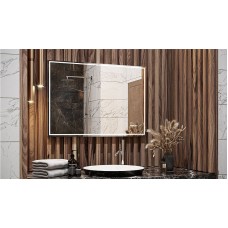 Зеркало Velvex Klaufs Media 100 zkKLA.me.100.al с подсветкой с подогревом и сенсорным выключателем