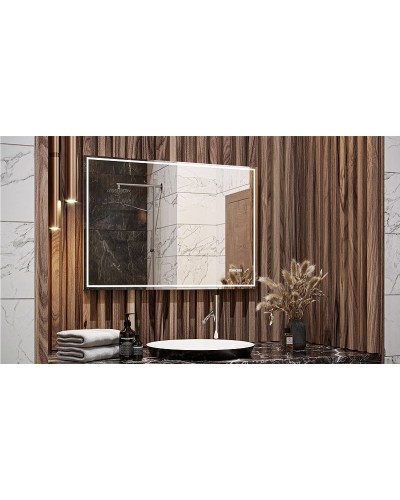 Зеркало Velvex Klaufs Media 100 zkKLA.me.100.al с подсветкой с подогревом и сенсорным выключателем