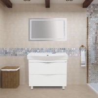 2 Неон - Зеркало LED 1200х800 сенсор на корпусе (двойная подсветка)