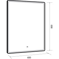 Зеркало Dreja Point 60 99.9027 с подсветкой Белый с сенсорным выключателем