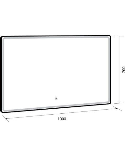 Зеркало Dreja Point 100 99.9030 с подсветкой Белый с сенсорным выключателем