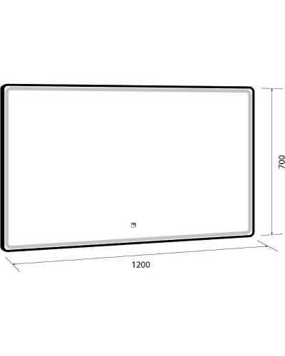 Зеркало Dreja Point 120 99.9031 с подсветкой Белый с сенсорным выключателем
