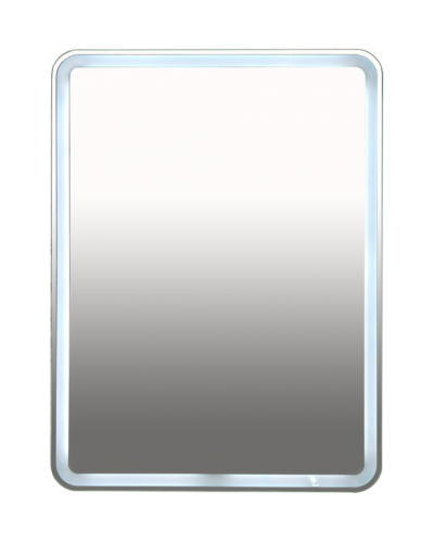 3 Неон - Зеркало LED  600х800 клавишный выключатель (с круглыми углами)