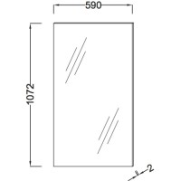 Зеркало без подсветки 59х107,2 см Jacob Delafon Struktura EB1208-NF