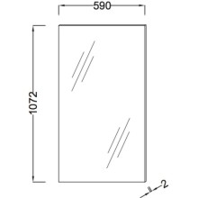 Зеркало без подсветки 59х107,2 см Jacob Delafon Struktura EB1208-NF