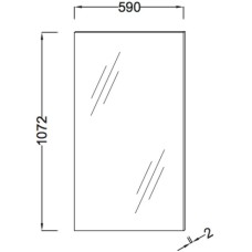 Зеркало без подсветки 59х107,2 см Jacob Delafon Struktura EB1208-NF
