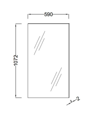 Зеркало без подсветки 59х107,2 см Jacob Delafon Struktura EB1208-NF