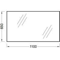 Зеркало без подсветки 110х65 см Jacob Delafon Ola EB1400-NF