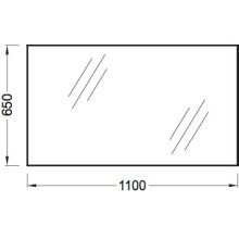 Зеркало без подсветки 110х65 см Jacob Delafon Ola EB1400-NF